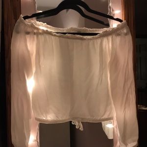 H&M White off the shoulder shirt